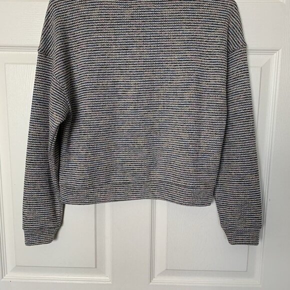 Madewell Women’s XS Multicolor Textured Turtleneck Top Cropped Sweater MB117 - Picture 6 of 9